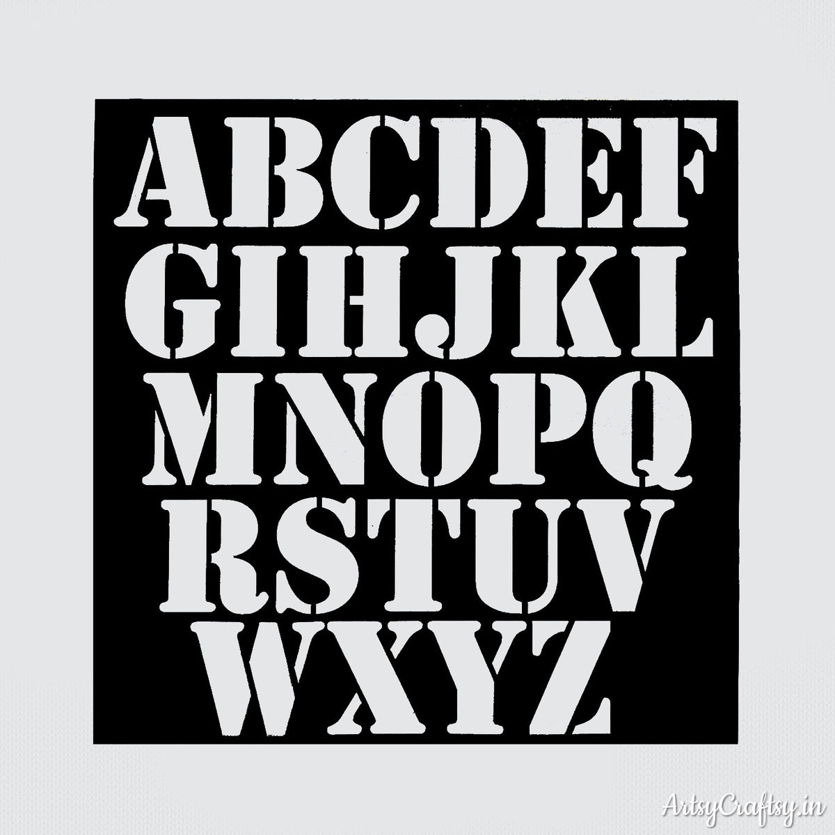 Capital alphabet stencil | Stencils | Artsy Craftsy — Artsycraftsy.in